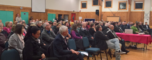 A 'town hall' style meeting in Johnsonville Community Centre